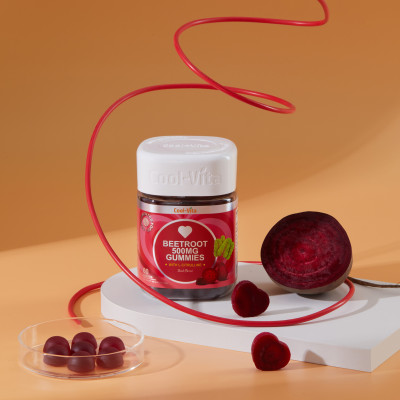 Combo 2 Hộp Kẹo Dẻo Củ Dền Thuần Chay Hỗ Trợ Bổ Sung Sắt, Lưu Thông Máu &  Hỗ Trợ Bổ Sung Năng Lượng LCitrulline Vị Đào Coolvita (60 viên x 3g)/hộp