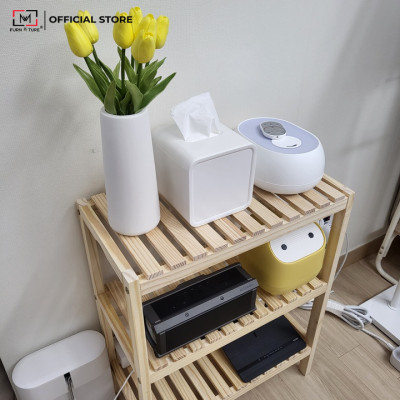 KỆ ĐỰNG GIÀY GỖ 3 TẦNG HÀN QUỐC MÀU GỖ TỰ NHIÊN - BENCH 3F NATURAL SIZE 500