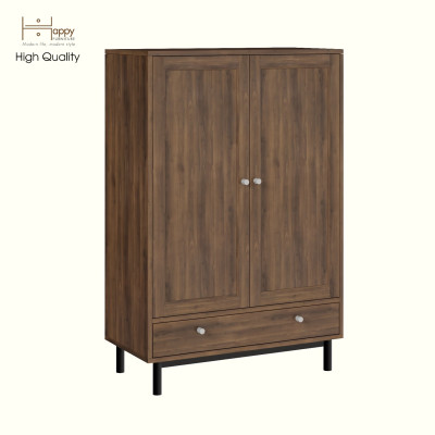 [Happy Home Furniture] CATY, Kệ sách 3 tầng 2 cửa mở - chân sắt, 80cm x 39cm x 120cm ( DxRxC), KSA_057