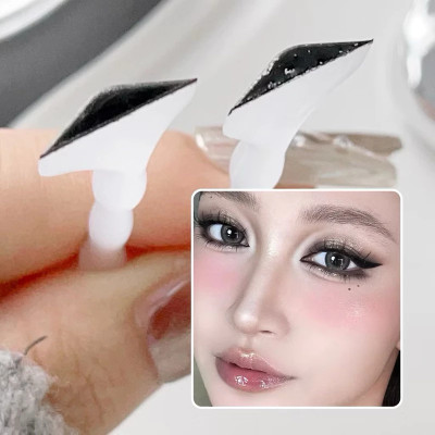 Cây silicon Khuôn in eyeliner 2 ĐẦU Khuôn kẻ mắt sử dụng mực in sắc nét chống nước lâu trôi nét đều dành cho người mới tập trang điểm