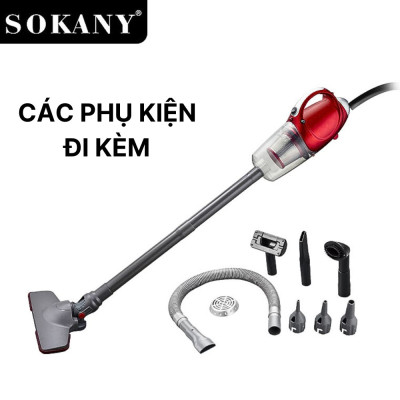 Máy hút bụi đa năng 8in1 SOKANY SK13048 loại CÓ DÂY, công suất cực mạnh 36000W, vừa hút vừa thổi bụi, làm sạch mọi ngóc ngách trong nhà - HÀNG CHÍNH HÃNG