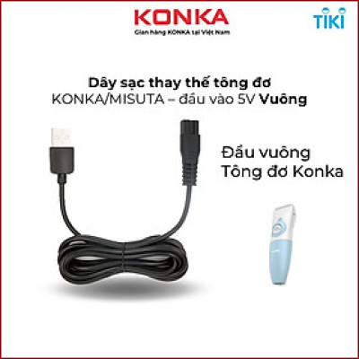 Dây sạc thay thế cho tông đơ KONKA/MISUTA - Hàng chính hãng
