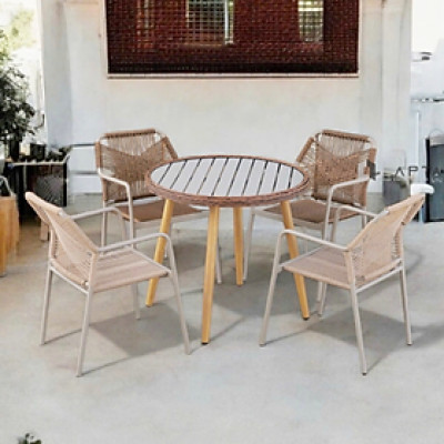 Bộ bàn cafe sân vườn 4 ghế TE2043-80S / CC2031-T Nội thất Capta HCM