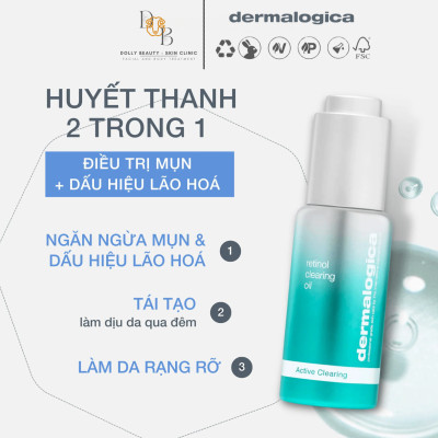 Tinh chất hỗ trợ ngăn ngừa mụn và tái tạo da Retinol Clearing Oil 30ml - DERMALOGICA