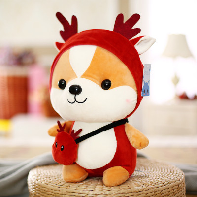 Gấu bông chó Shiba cosplay tuần lộc siêu dễ thương (23cm--->50cm) món quà noen tuyệt vời cho bé & người yêu, hàng xịn cao cấp loại 1