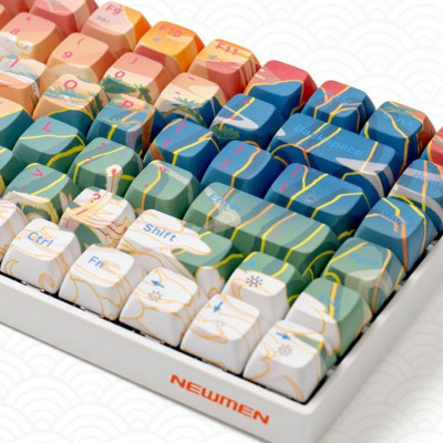 Bàn phím cơ không dây Newmen GM840 Pro (Rồng & Phượng ) KailhBox Hush V3/ Super Silent - Hàng Chính Hãng