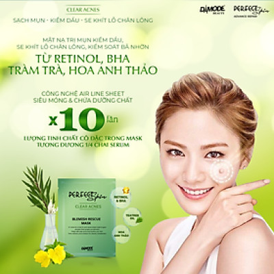 Mặt nạ tinh chất cô đặc cho da dầu da mụn BLEMISH RECUE MASK DAMODE 5 cái dùng thử 