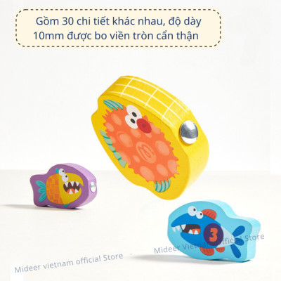 Đồ chơi câu cá nam châm bằng gỗ Mideer Magnetic Fishing Toy cho bé