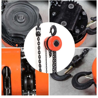 PaLang Kéo Tay ABG HSZ 5T-3M - Ba Lăng Loại 5 Tấn Xích 3 Mét Dùng Để Nâng Hạ Vật Nặng Trong Nhà Xưởng, Công Nghiệp Và Đời Sống - Hàng Chính Hãng (Giao màu ngẫu nhiên)