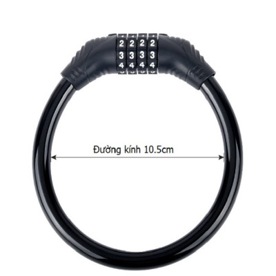 Khóa Xe Đạp Thể Thao Chống Trộm Khóa Dây Treo Yên Xe Đạp 4 Số Xoay Mã Khóa Tránh Mất Chìa Khóa- HÀNG CHÍNH HÃNG MINIIN