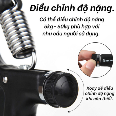 BG Kìm Bóp Tay Có Đếm 5-60kg,Dụng Cụ Bẻ Cổ Tay UA-1301,Kìm Tập Cơ Tay,Kìm bóp tập tay dụng cụ hỗ trợ tập cơ tay, cẳng tay, Dụng Cụ Tập Gym Tại Nhà Điều Chỉnh Lực