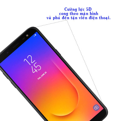 Kính Cường Lực Cho Samsung Galaxy J6 - Full Màn Hình - Màu Đen - Hàng Chính Hãng