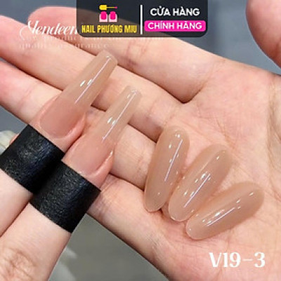 Sơn Thạch Nâu Nude VENDEENI V19-S03 Cao Cấp Chai 15ml Làm Nail, Sơn Gel Màu Thạch trà sữa Nude Nhạt Trong Suốt Bám Dính Bền Bóng Màu Chuẩn Nữ Women