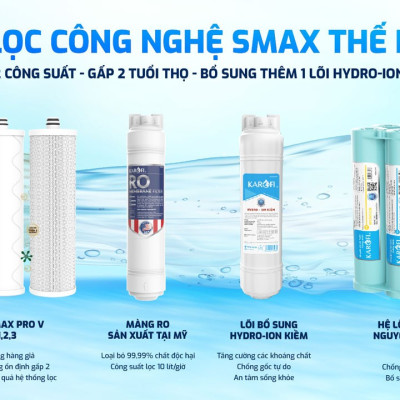 Máy lọc nước nóng nguội RO Mỹ 11 lõi Karofi KAH-D18 - Giao trước lắp sau miễn phí toàn quốc - Bảo hành 36 tháng - Hàng chính hãng