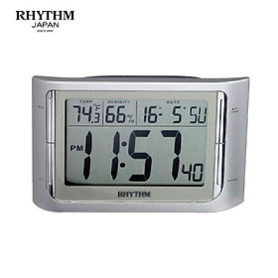 Đồng hồ Rhythm LCT061NR19- Kt 18.6 x 11.5 x 5.0cm, 305g. Vỏ nhựa. Dùng Pin.