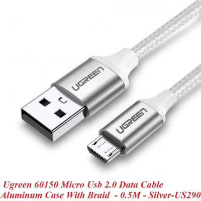 Ugreen UG60150US290TK 0.5m Cáp micro usb 2.0 bọc nhôm chống nhiễu - HÀNG CHÍNH HÃNG