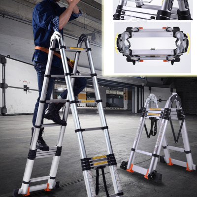 Thang Nhôm Rút Đa Năng Có Bánh Xe - 7.2 Mét