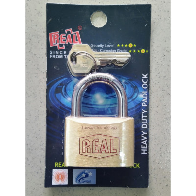 Khoá bấm Real đồng thau RM60mm