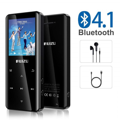Máy Nghe Nhạc Ruizu D51 - Bộ Nhớ Trong 8Gb, Bluetooth 5.1, Loa Ngoài, Nhạc Lossless, Xem Video, Đa Định Dạng MP3 WAV APE WMA FLAC OGG Văn Bản Hình Ảnh, Màn hình 1.8" Pin Lithium 400mAh 10 Tiếng, Hỗ Trợ Thẻ Nhớ Ngoài 128Gb - Hàng Chính Hãng