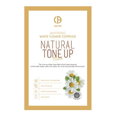 Mặt nạ trắng da ONA Natural Tone Up-White Flower Complex Mask - 23g