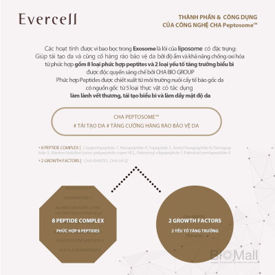 Ampoule Vàng và năng lượng Tế bào gốc Chống lão hóa thần kỳ Tế bào gốc EVERCELL Magic Gold Drop 4chaix10ml 