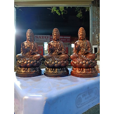 Tượng phật bà quan âm bồ tát bằng gỗ trắc kt cao 12×6×6cm