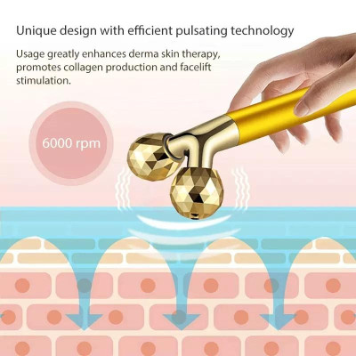 Bộ 2 Máy Massage Mặt Hình Con Lăn Chữ V Và Chữ T 3D Bằng Điện Giúp Da Mặt Săn Chắc