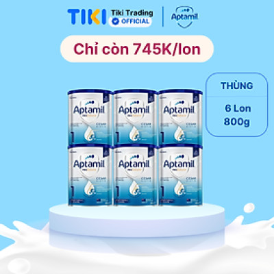 Combo 6 Sản phẩm dinh dưỡng công thức Aptamil Profutura Cesarbiotik 1 Infant Formula (Dành cho trẻ từ 0 - 12 tháng tuổi) - 800g