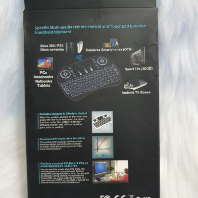 Bàn phím Wireless mini UKB500- Bàn phím không dây mini keyboard kiêm chuột cảm ứng đa năng wireless - Hàng chính hãng