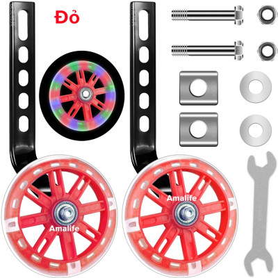 Bánh Phụ Xe Đạp Trẻ Em Phát Sáng Cân Bằng Chắc Chắn Dành Cho Các Bánh Xe Size 12 14 16 18 20inch Chính Hãng dododios