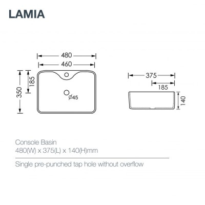 Chậu rửa đặt bàn nhập khẩu ORIN Lamia
