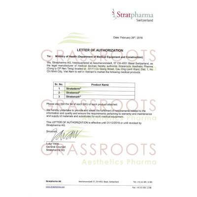 Strataderm 5g - Gel Silicone ngăn ngừa sẹo lồi, sẹo xấu, sẹo lâu năm