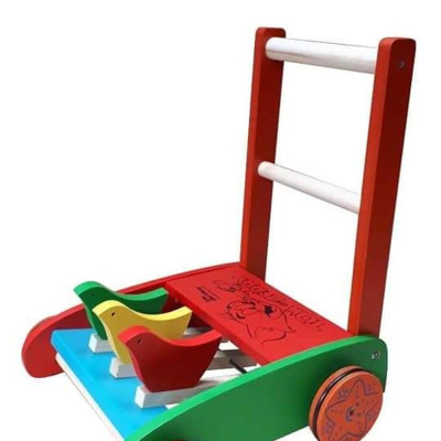 Xe Tập Đi Bằng Gỗ, Xe Đẩy Bằng Gỗ Cho Bé Nhanh Biết Đi