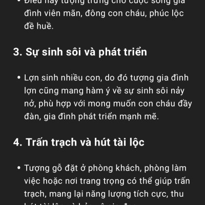 Tượng gia đình lợn phong thủy bằng gỗ  ngọc Am thơm nức 39x18x22cm