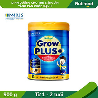 Sữa Bột Nutifood GrowPLUS+ Biếng Ăn 900g trên 1 tuổi - Tăng cân khỏe mạnh