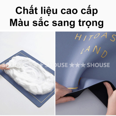 Thảm Lau Chân Chùi Chân Silicon trải sàn nhà bếp siêu thấm hút nước chống trơn trượt cao cấp đế cao su chất siêu dày