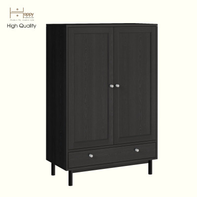 [Happy Home Furniture] CATY, Kệ sách 3 tầng 2 cửa mở - chân sắt, 80cm x 39cm x 120cm ( DxRxC), KSA_057