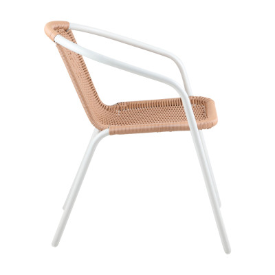 [Miễn Phí Vận Chuyển & Lắp Đặt] Ghế Ngoài Trời Tosca Màu Nâu Trắng, Mây PE Bền Bỉ, Có Thể Xếp Chồng Tiết Kiệm Không Gian, An Toàn Sử Dụng Ngoài Trời | Index Living Mall | Nội Thất Nhập Khẩu Thái Lan - Phân Phối Độc Quyền Tại Việt Nam