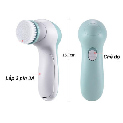 Máy Rửa Mặt Rung 5 Đầu Thay Thế Loại Bỏ Vi Khuẩn, Bụi Bẩn Có Hại (Hàng Nhập Khẩu) B0210