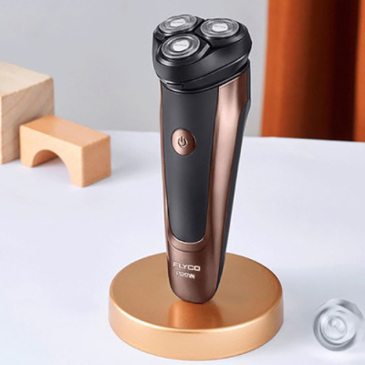 Máy Cạo Râu Flyco 3 Lưỡi Kép FS317VN Thân Máy Kháng Nước Sạc Nhanh 1 Giờ - Hàng Chính Hãng