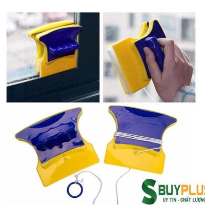Dụng Cụ Lau Kính 2 Mặt LKT Có Nam Châm Tiện Dụng