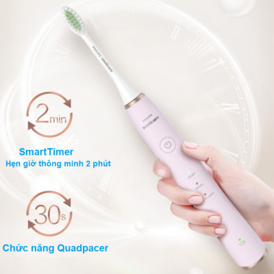 Bàn chải đánh răng điện Philips Sonicare HX2461 Serial 3600 30.000 rung mỗi phút - Hàng Nhập Khẩu
