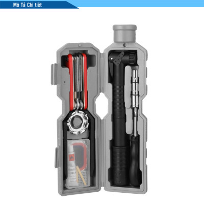 Bộ Dụng Cụ Sửa Chữa Xe Đạp Di Động Bơm Lốp Đa Năng Mini Và Vá Săm Xe Đạp Gắn Sườn Xe (Dạng Bình Nước) MaiLee