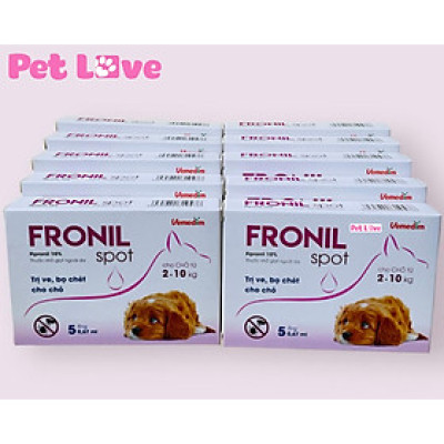 10 hộp Fronil Spot nhỏ gáy diệt ve, bọ chét chó (Vemedim, mẫu mới)