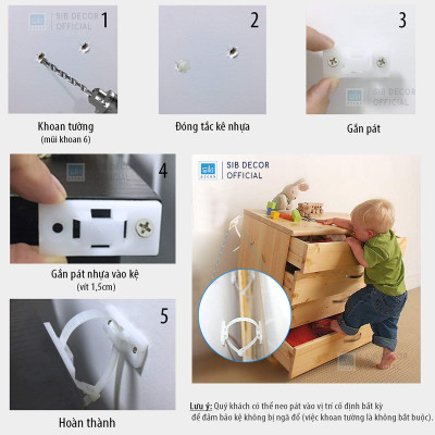 Kệ Sách 5 Tầng Màu Walnut Và Trắng SIB DECOR KS258