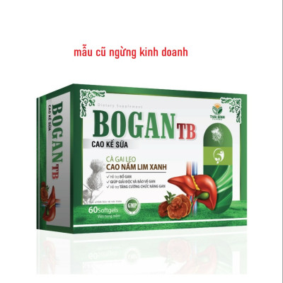 Viên Uống Bổ Gan Nấm Lim Xanh – Sự Kết Hợp Giữa Nấm Lim Xanh, Cà Gai Leo, Cao Kế Sữa Giúp Giải Độc Gan, Bảo Vệ Tế Bào Gan, Ức Chế Sự Phát Triển Của Virut Viêm Gan B, C - BOGAN TB Hộp 60 Viên