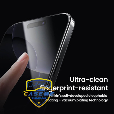 Kính cường lực cho iPhone 16 Pro Max, iPhone 16 Pro, iPhone 16 Plus, iPhone 16 hiệu NillkinAmazing CP+ Pro full màn hình, chống vân tay, chống vỡ, chống xước cao cấp - Hàng chính hãng.