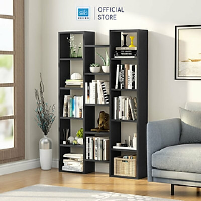 Kệ Sách Đa Tầng 14 Ngăn Thiết Kế Hiện Đại, Đa Năng Thương Hiệu SIB Decor KSG25