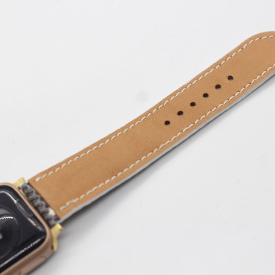 DÂY DA KỲ ĐÀ THẬT HANDMADE HÀNG CHÍNH HÃNG SONGHAN LEATHER , DÂY ĐEO THAY THẾ CHO APPLE WATCH PHÙ HỢP CÁC DÒNG SERIES 1-2-3-4-5-6-SE-7, SẢN PHẨM KÈM ADAPTER KÈM KHÓA  AWLZ-02