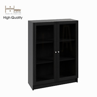 [Happy Home Furniture] CATY, kệ sách 3 tầng cửa kính,  80cm x 30cm x 106cm (DxRxC), KSA_012